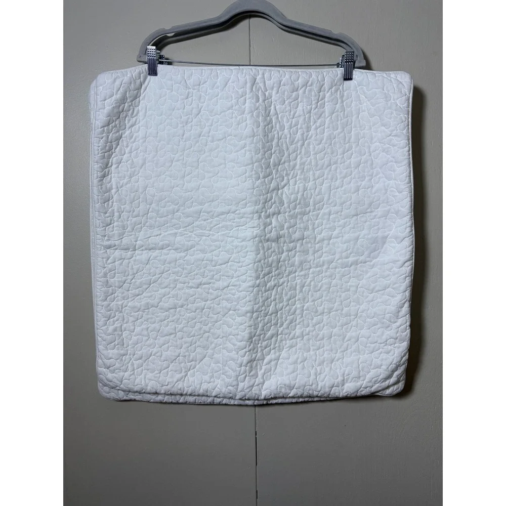 IKEA Alina White Quilted‎ Pillow Shams Set of 2 Square 26x26 Zip Bedding Decor